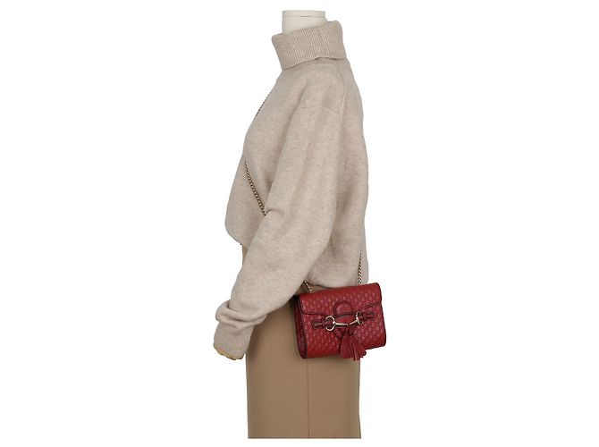 Gucci Emily Mini Schultertasche Rot - Ansicht 11