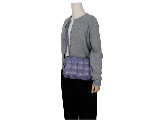 Bottega Veneta Borsa a tracolla Padded Cassette Porpora - vista 11