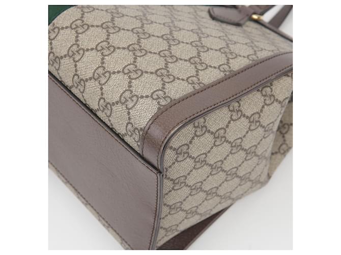 Gucci Borsa a Spalla Ophidia Medium Tote Marrone - vista 10