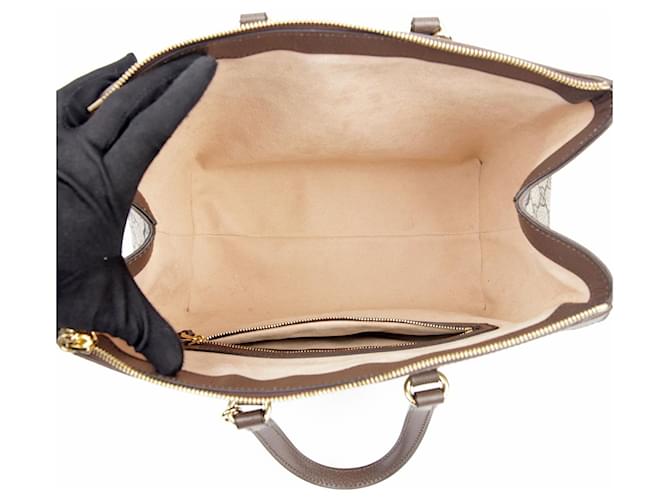 Gucci Borsa a Spalla Ophidia Medium Tote Marrone - vista 12