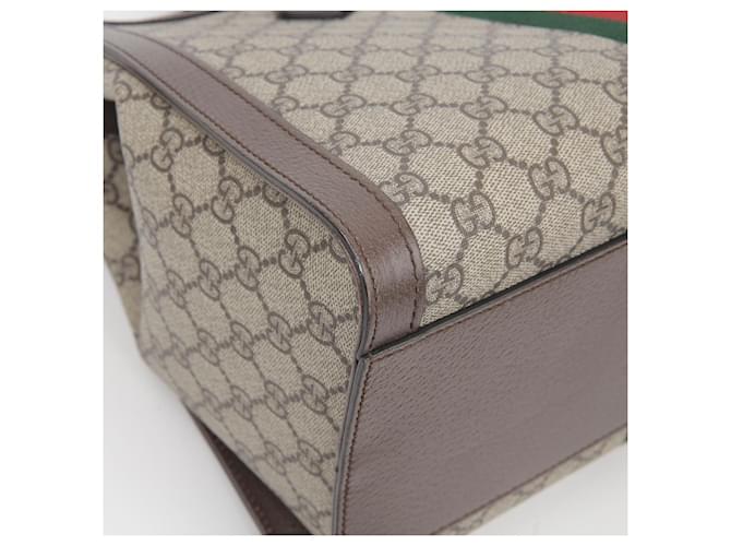 Gucci Borsa a Spalla Ophidia Medium Tote Marrone - vista 7