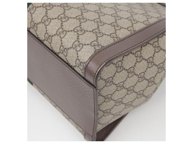 Gucci Borsa a Spalla Ophidia Medium Tote Marrone - vista 8