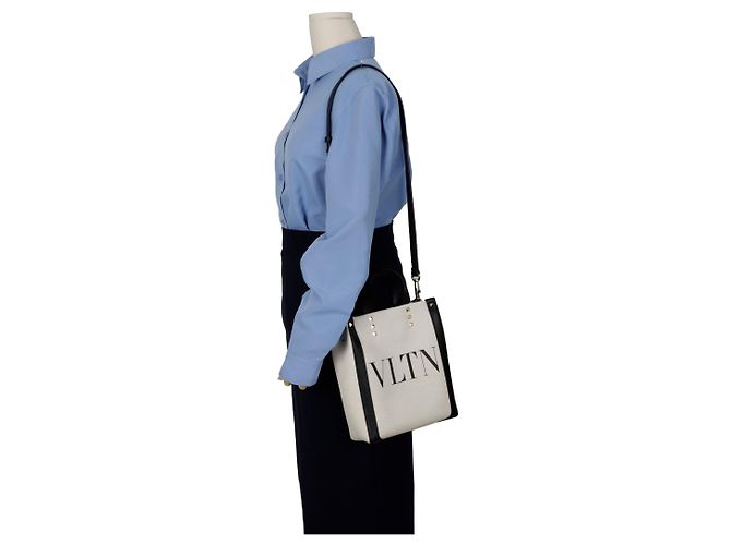 Valentino Borsa a spalla mini VLTN Bianco - vista 9