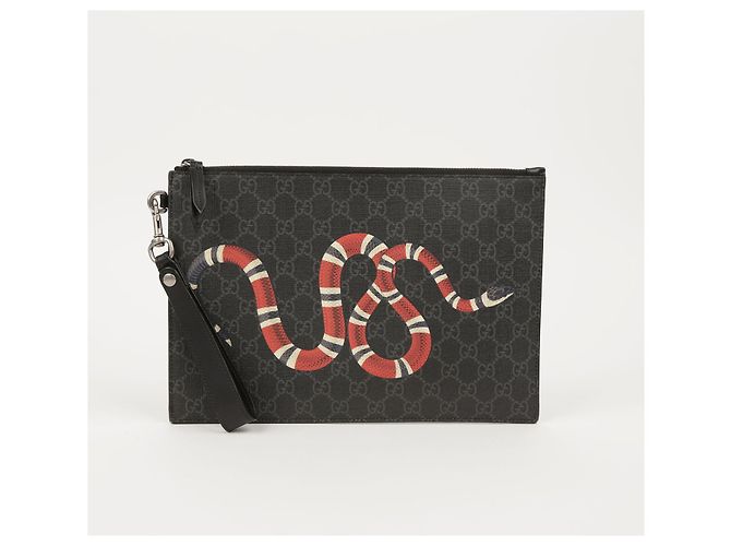 Gucci Clutch con tracolla Kingsnake Nero - vista 2
