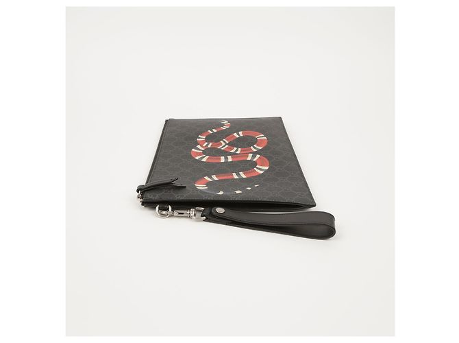 Gucci Clutch con tracolla Kingsnake Nero - vista 4