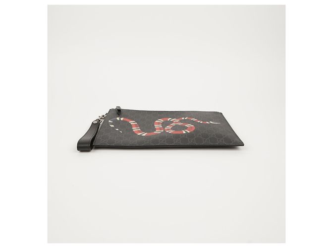 Gucci Clutch con tracolla Kingsnake Nero - vista 5