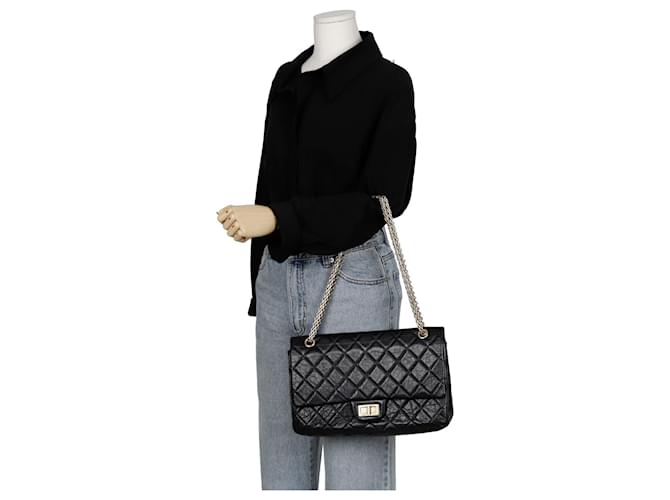 Chanel Borsa a Spalla e a Tracolla Maxi Flap Nero - vista 14