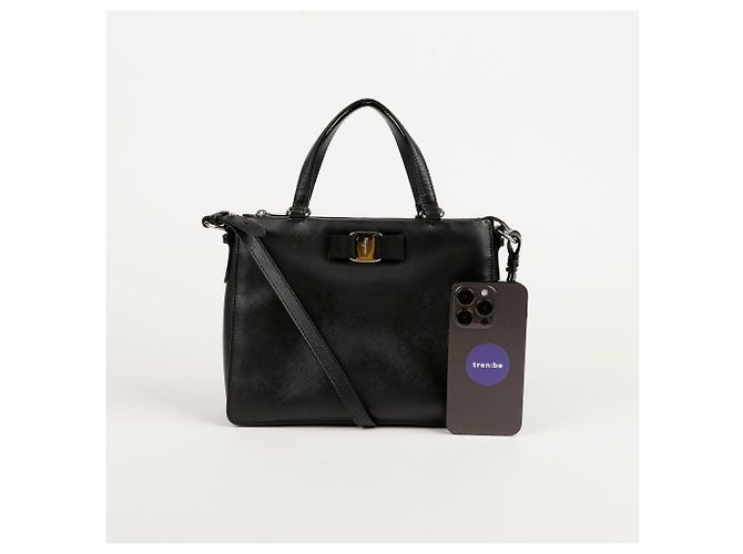 Salvatore Ferragamo Borsa Tote e a Spalla Tara Tracy Nero - vista 15