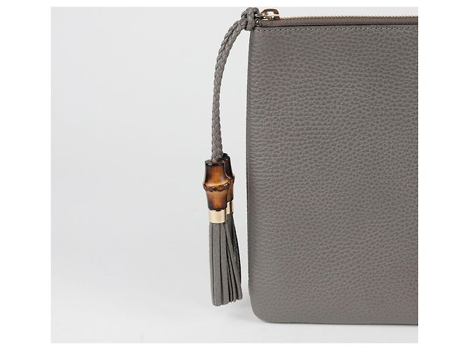 Bamboo Gucci Clutch in bambù con nappa - vista 3