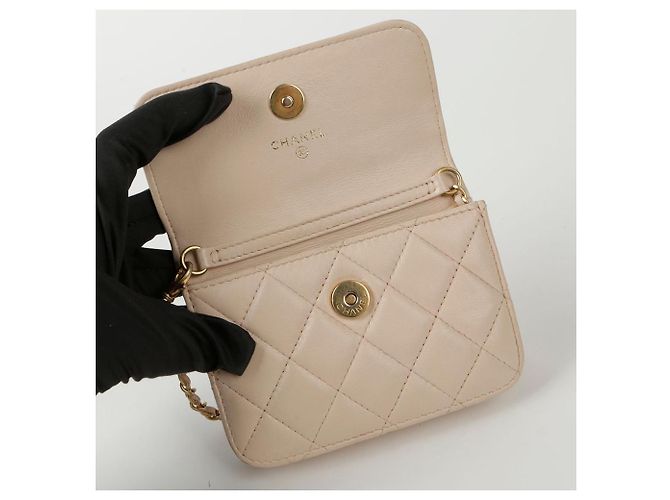 Chanel Borsa a spalla e crossbody mini palla dorata in vita Rosa - vista 12