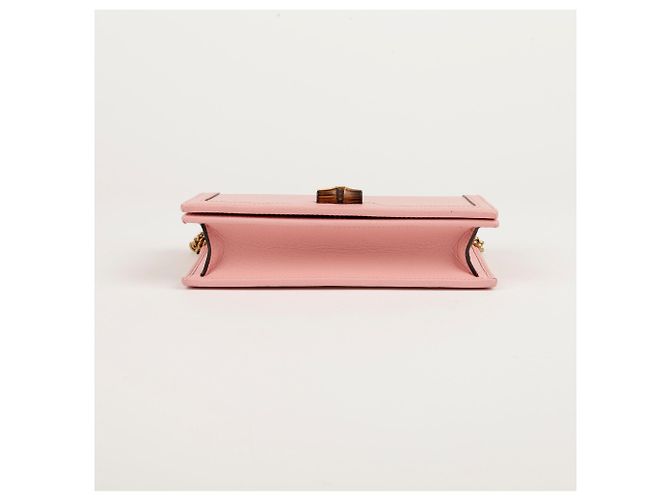 Gucci Borsa a tracolla mini Diana in bambù Rosa - vista 12