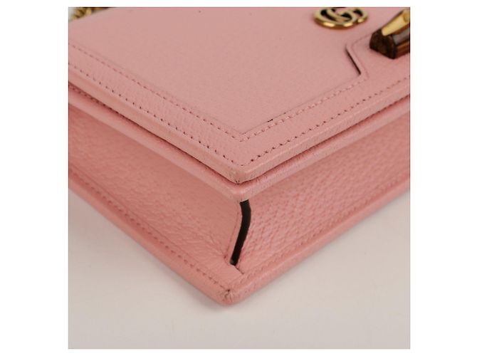 Gucci Borsa a tracolla mini Diana in bambù Rosa - vista 13