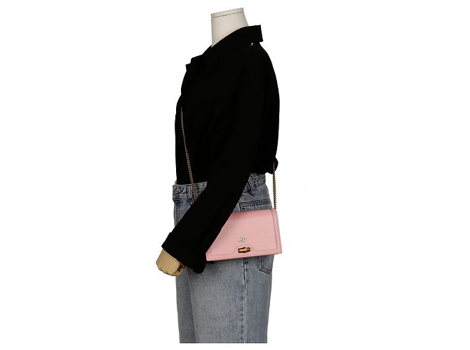 Gucci Borsa a tracolla mini Diana in bambù Rosa - vista 18