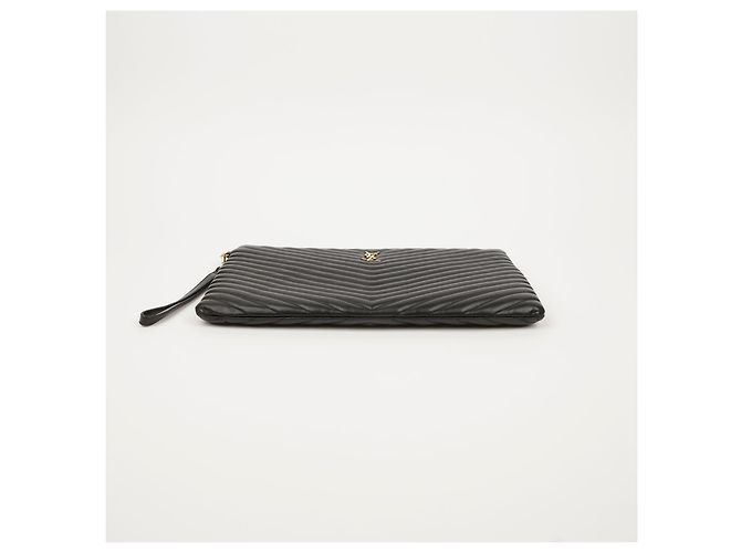 Saint Laurent Clutch Porta Documenti Monogram Nero - vista 4