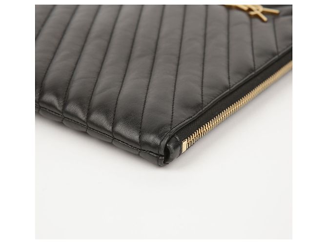 Saint Laurent Clutch Porta Documenti Monogram Nero - vista 6