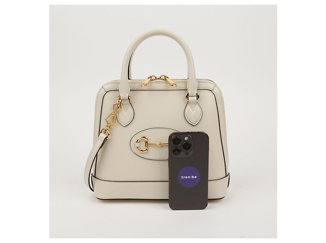 Gucci Borsa a Mano e a Spalla Horsebit Small Top Handle Bianco - vista 8