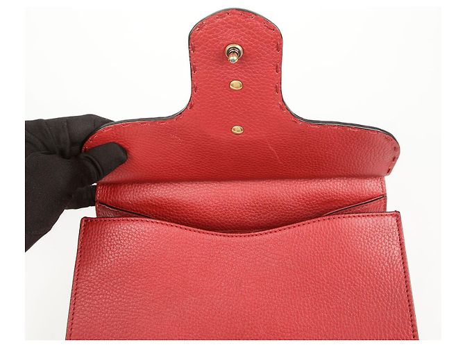 Gucci GG Marmont Mini Handtasche und Schultertasche Rot - Ansicht 5