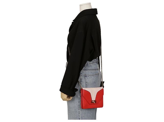 Givenchy Bolsa de Ombro e Transversal Shark Evening Chain Vermelho - vista 11