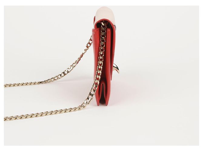 Givenchy Bolsa de Ombro e Transversal Shark Evening Chain Vermelho - vista 4