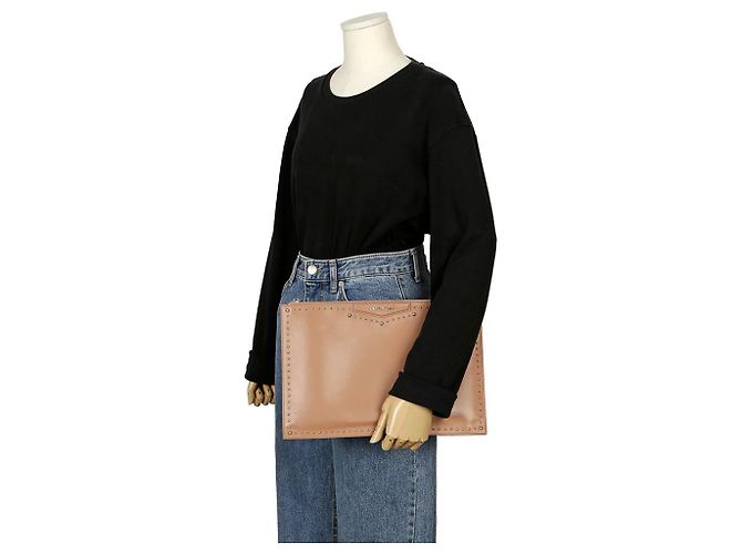 Givenchy Borsa Clutch Antigona Grande con Borchie Rosa - vista 13