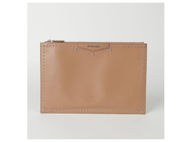 Givenchy Borsa Clutch Antigona Grande con Borchie Rosa - vista 2