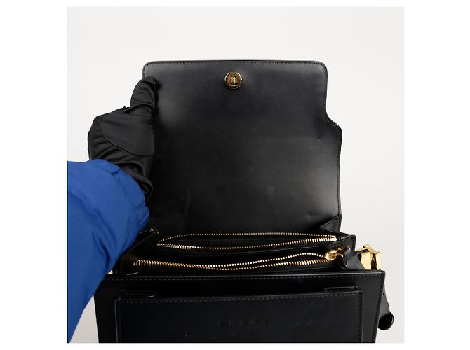Marni Borsa a spalla e crossbody media Trunk Nero - vista 15