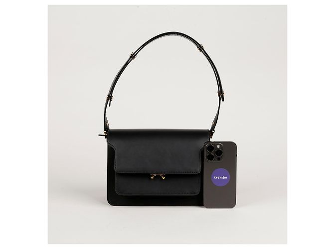Marni Borsa a spalla e crossbody media Trunk Nero - vista 17