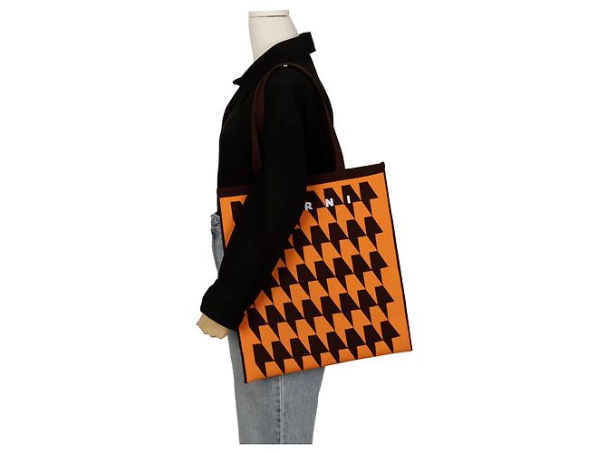 Marni Muster Schultertasche Orange - Ansicht 10
