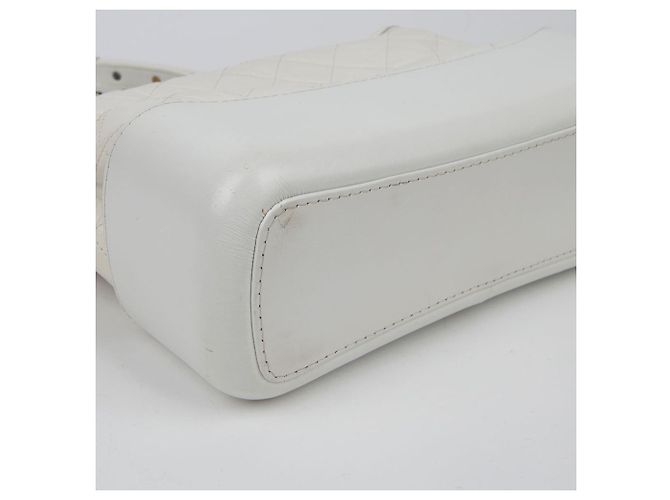 Chanel Borsa hobo a spalla Gabrielle Grande Bianco - vista 13