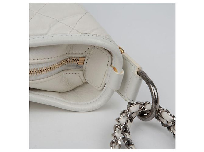 Chanel Borsa hobo a spalla Gabrielle Grande Bianco - vista 14