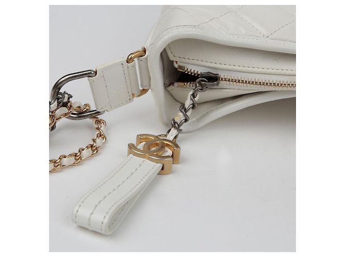Chanel Borsa hobo a spalla Gabrielle Grande Bianco - vista 15