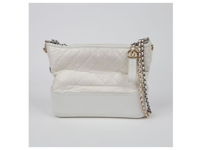 Chanel Borsa hobo a spalla Gabrielle Grande Bianco - vista 2