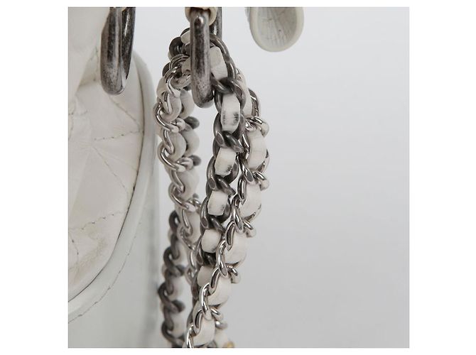 Chanel Borsa hobo a spalla Gabrielle Grande Bianco - vista 4