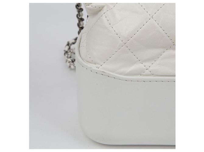 Chanel Borsa hobo a spalla Gabrielle Grande Bianco - vista 5