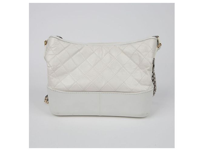 Chanel Borsa hobo a spalla Gabrielle Grande Bianco - vista 6