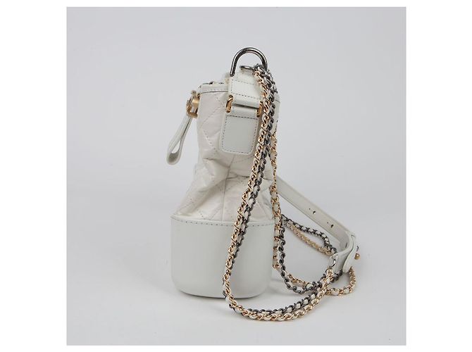 Chanel Borsa hobo a spalla Gabrielle Grande Bianco - vista 9