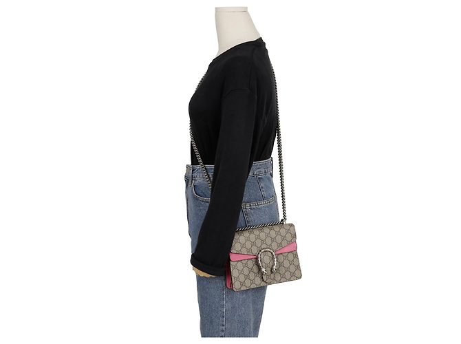 Gucci Borsa a tracolla mini catena Dionysus Rosa - vista 10