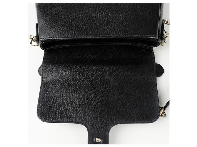 Gucci Bolsa de ombro com alça superior entrelaçada Preto - vista 11
