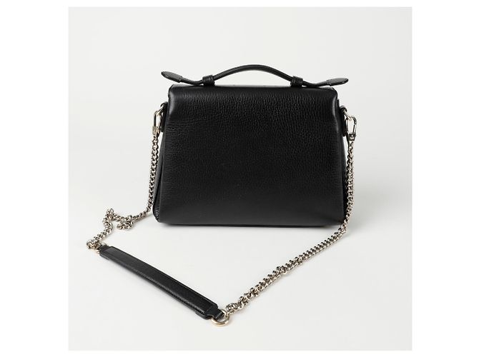 Gucci Bolsa de ombro com alça superior entrelaçada Preto - vista 6