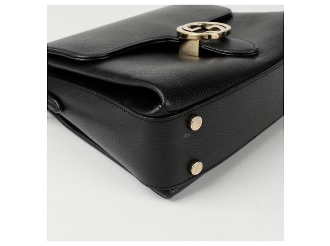 Gucci Bolsa de ombro com alça superior entrelaçada Preto - vista 7