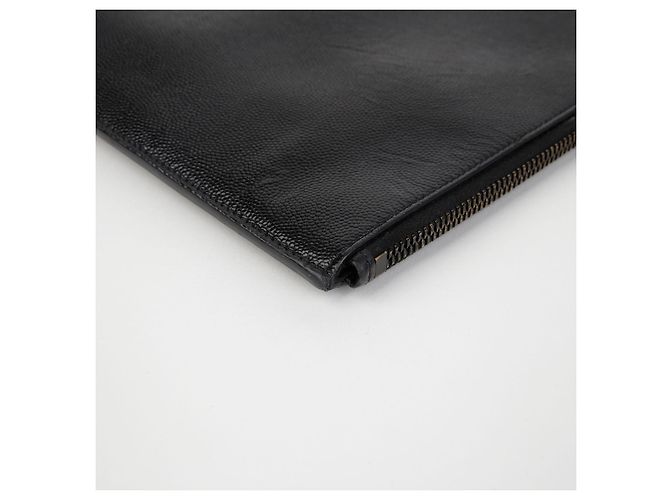 Saint Laurent Große Monogramm-Clutch Schwarz - Ansicht 10