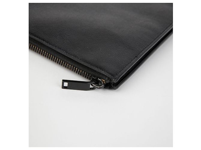 Saint Laurent Große Monogramm-Clutch Schwarz - Ansicht 11
