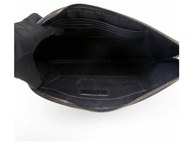 Saint Laurent Große Monogramm-Clutch Schwarz - Ansicht 13