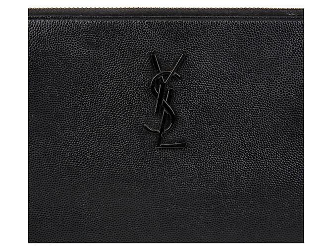 Saint Laurent Große Monogramm-Clutch Schwarz - Ansicht 2