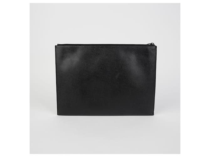 Saint Laurent Große Monogramm-Clutch Schwarz - Ansicht 4