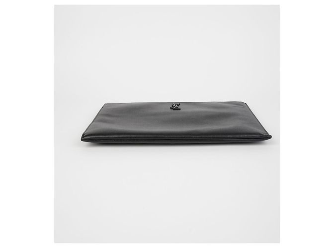 Saint Laurent Große Monogramm-Clutch Schwarz - Ansicht 7