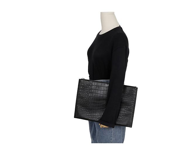 Saint Laurent Pochette Large avec Logo - vue 11