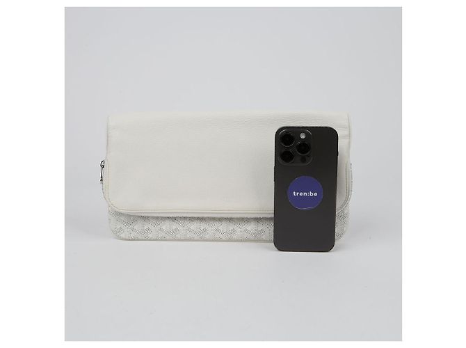 Goyard Borsa Clutch con Patta Saint Marie MM Bianco - vista 9