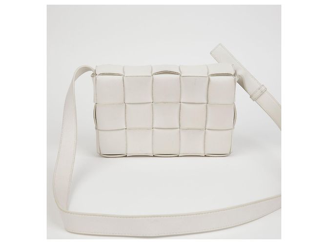 Bottega Veneta Borsa a tracolla Cassette Bianco - vista 5