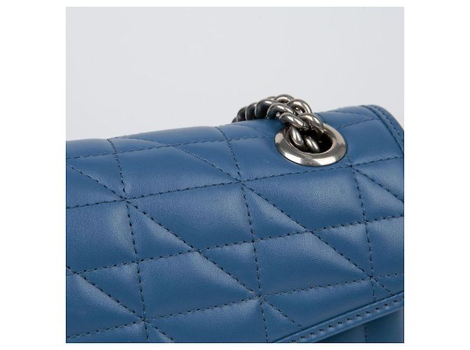 Gucci Borsa a spalla incrociata GG Marmont Small Blu - vista 3
